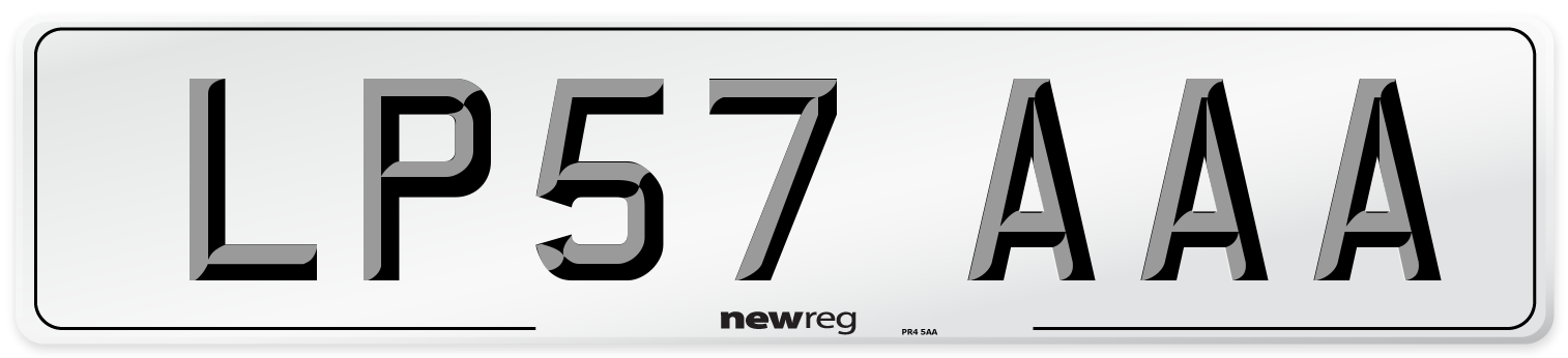 LP57 AAA Number Plate from New Reg